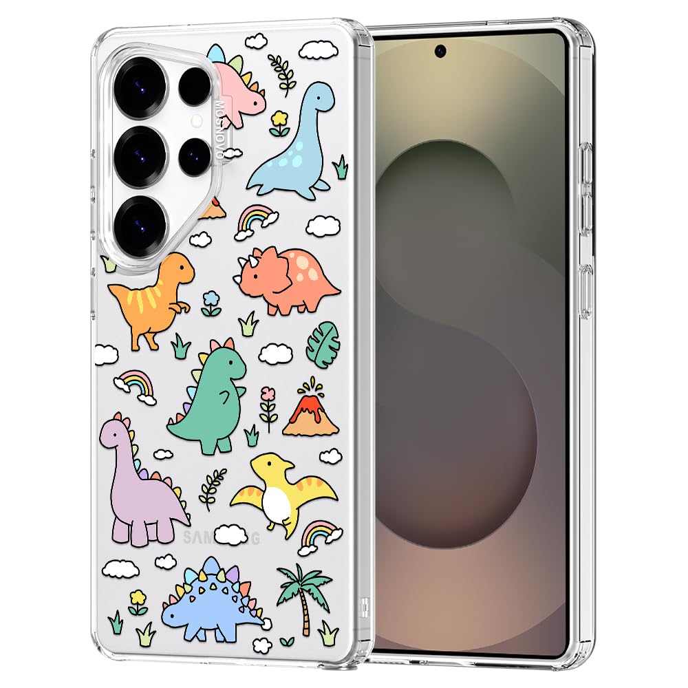 MOSNOVO Case for Samsung Galaxy S25 Ultra, [Buffertech 6.6ft Military-Grade Drop Protection] [Anti Peel Off Tech] Clear TPU Bump