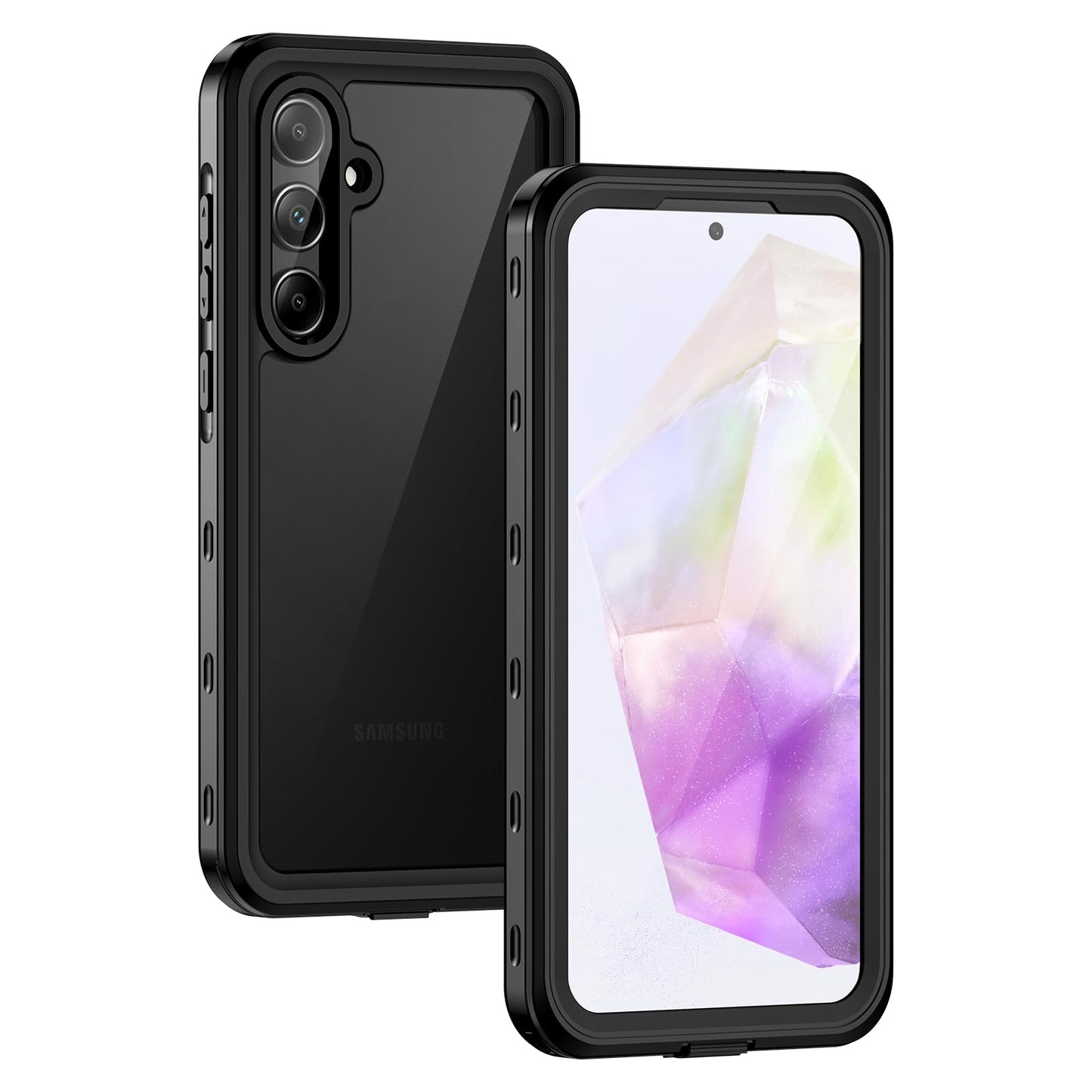 Lanhiem for Samsung Galaxy A35 5G Case, IP68 Waterproof Dustproof, Built-in Screen Protector, Rugged Full Body Shockproof Protec