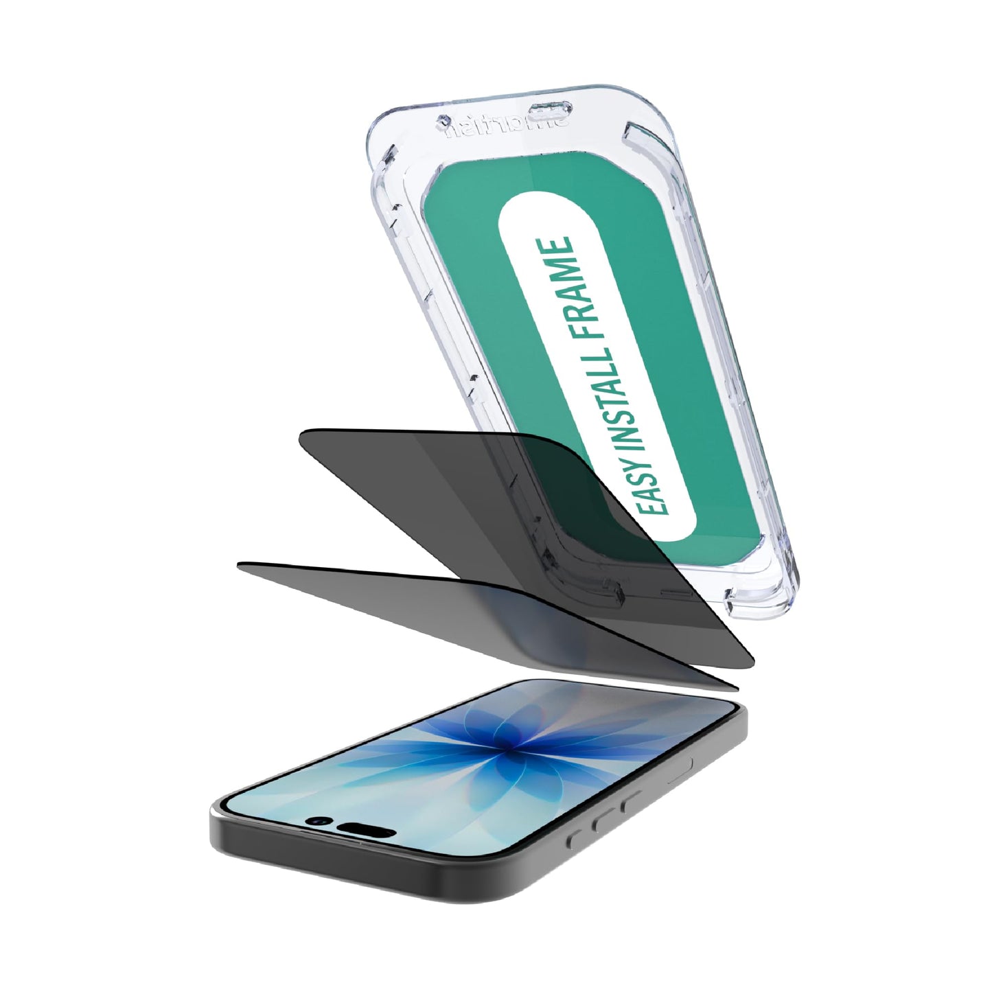 Smartish iPhone 17 Privacy Screen Protector - Tuff Sheet - 2-Pack Tempered Glass Screen Protectors - [Scratch Resistant] 9H Anti