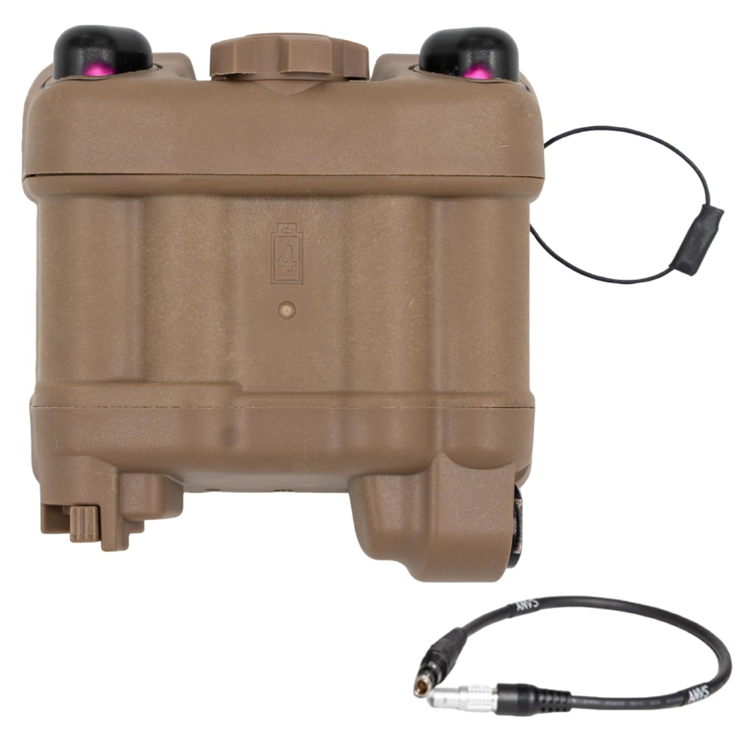 FMATAL GEAR PVS 31 NVG Battery Pack Case with Function for Tactical Helmet NVG | Paintball Shooting Hunting(Sand)