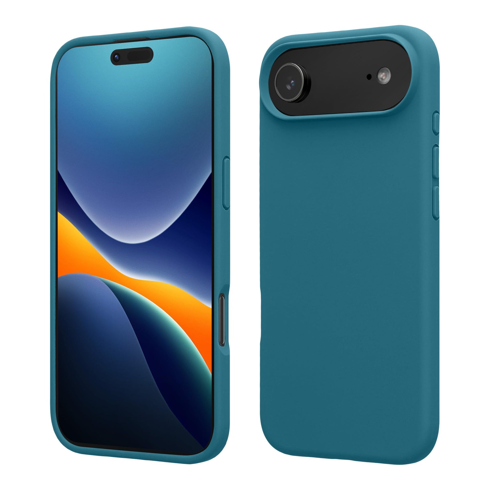 kwmobile Case Compatible with Apple iPhone Air Case - TPU Silicone Phone Cover with Soft Finish - Teal Matte