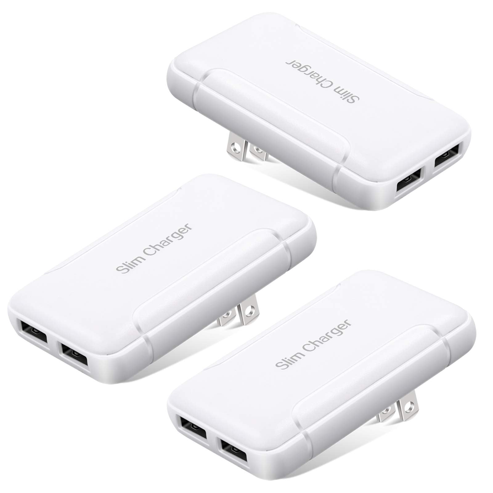 USB Charger Plug, Excgood Ultra Compact USB Wall Charger Foldable Wall Plug Compatible with Home Camera, iPhone 16 15 14 13 Pro