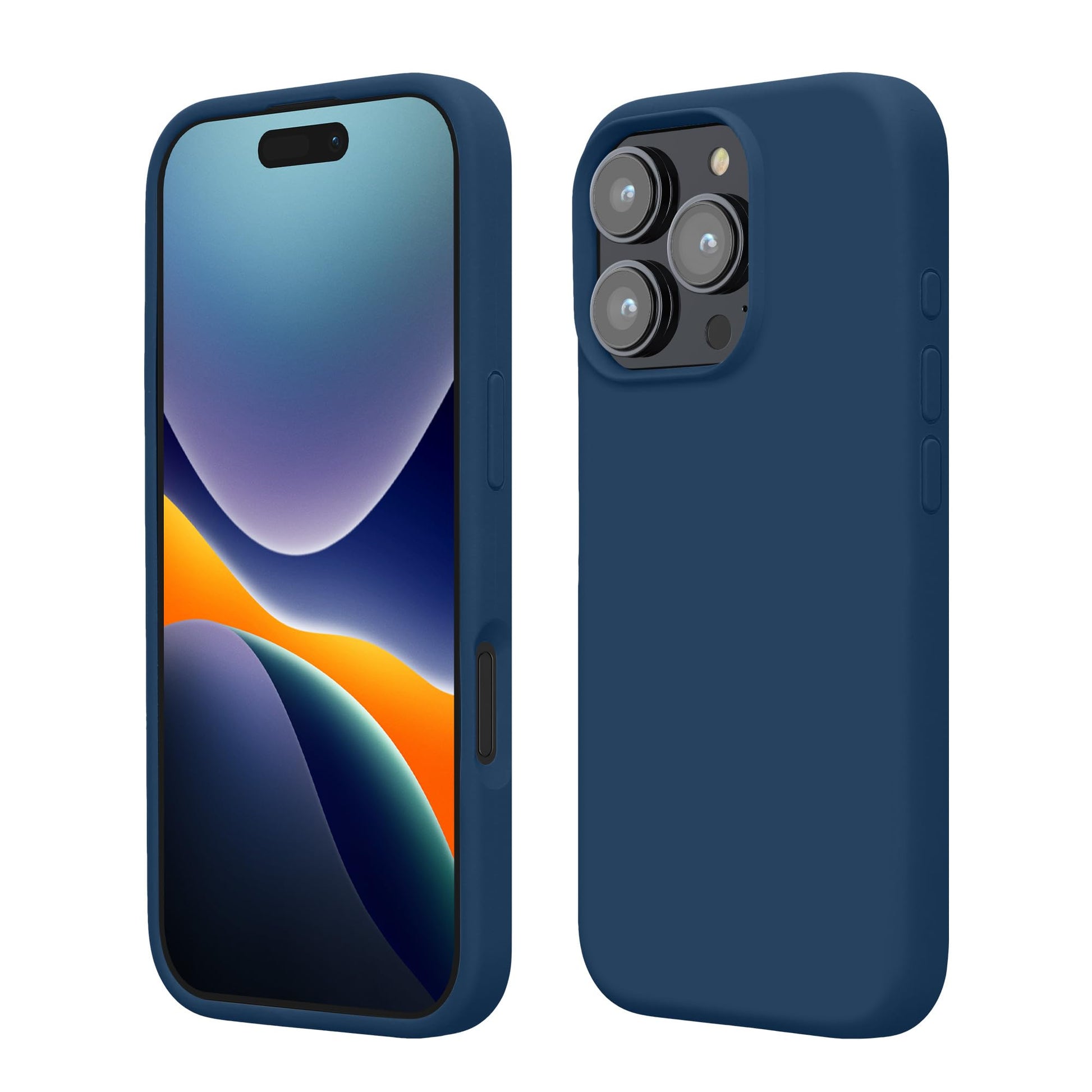kwmobile Case Compatible with Apple iPhone 16 Pro Max Case - TPU Silicone Phone Cover with Soft Finish - Navy Blue