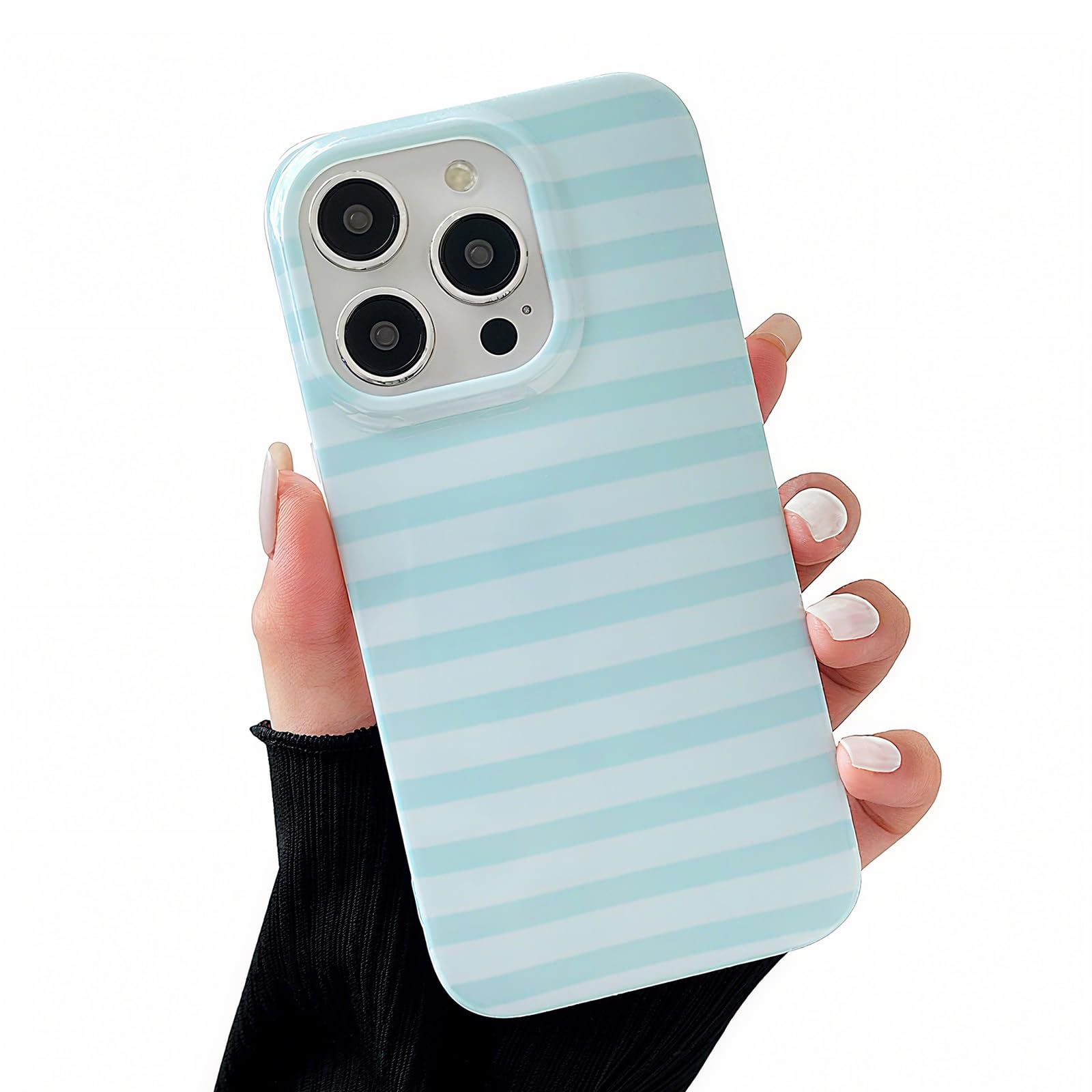 ZTOFERA for iPhone 13 Pro Case with Geometric Horizontal Stripes,Cute Fashion Simple Line Pattern for Women Men,Soft TPU Slim Gl