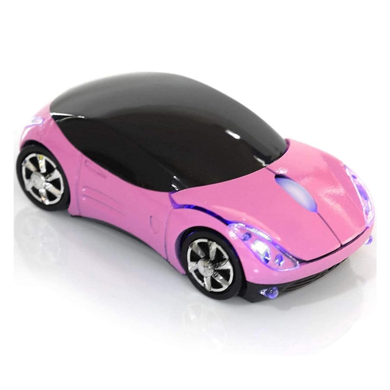 WenTigDY Pink Mouse,Cute Car Mouse with USB Reciver 1600DPI Optical 2.4G for PC Computer Laptop Tablet for Win XP/Vista/Win7/ME/