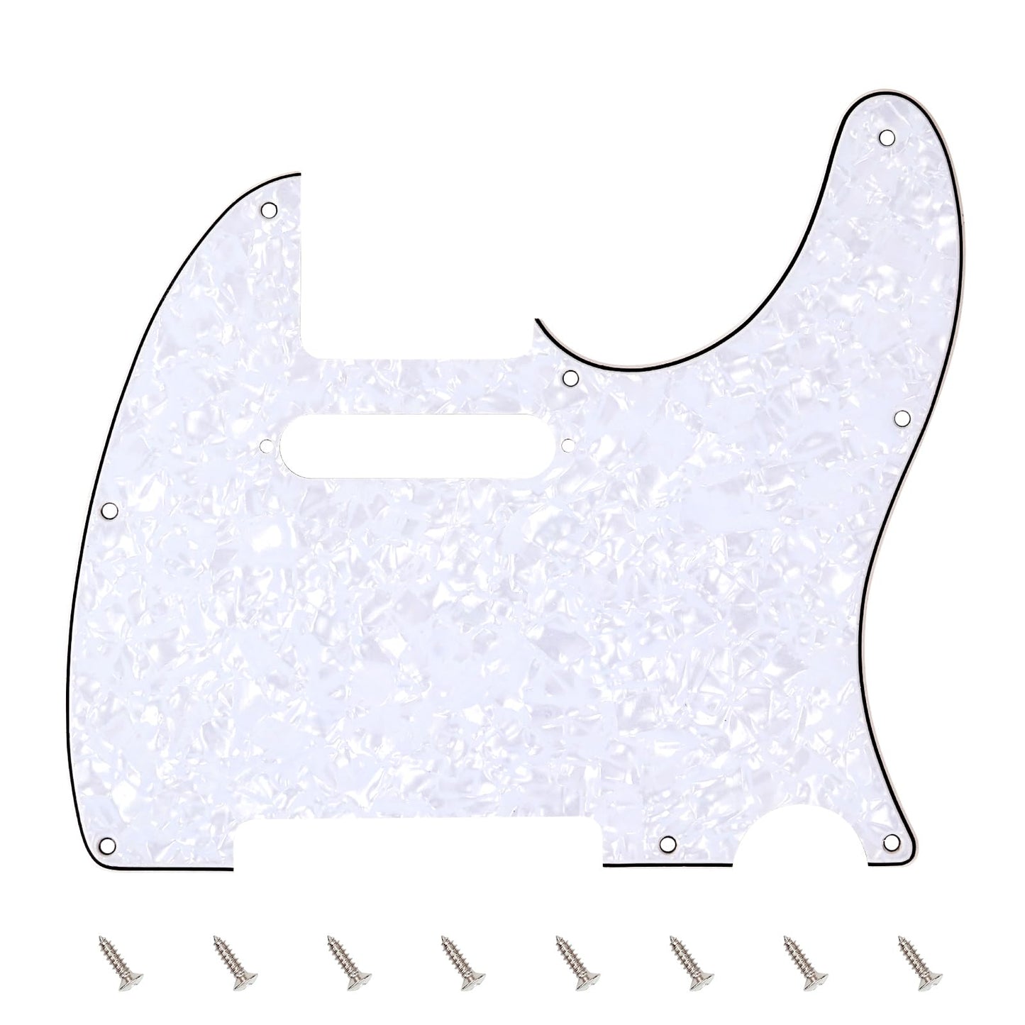 Banworks 4 Ply Tele Pickguard 8-Hole Electric Guitar Pickguard Scratch Plate for USA/Mexican Fender Modern Style Standard Tele T
