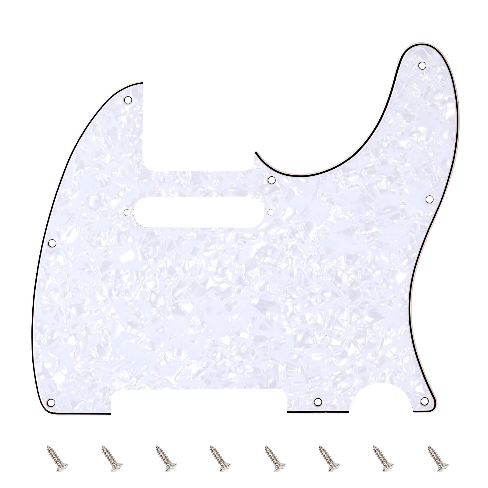Banworks 4 Ply Tele Pickguard 8-Hole Electric Guitar Pickguard Scratch Plate for USA/Mexican Fender Modern Style Standard Tele T