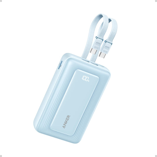 Anker Zolo Power Bank (2025 Upgraded Version), 45W Max Fast Charging, 20,000mAh Battery Pack, Dual Built-in USB-C Cables, USB-C&