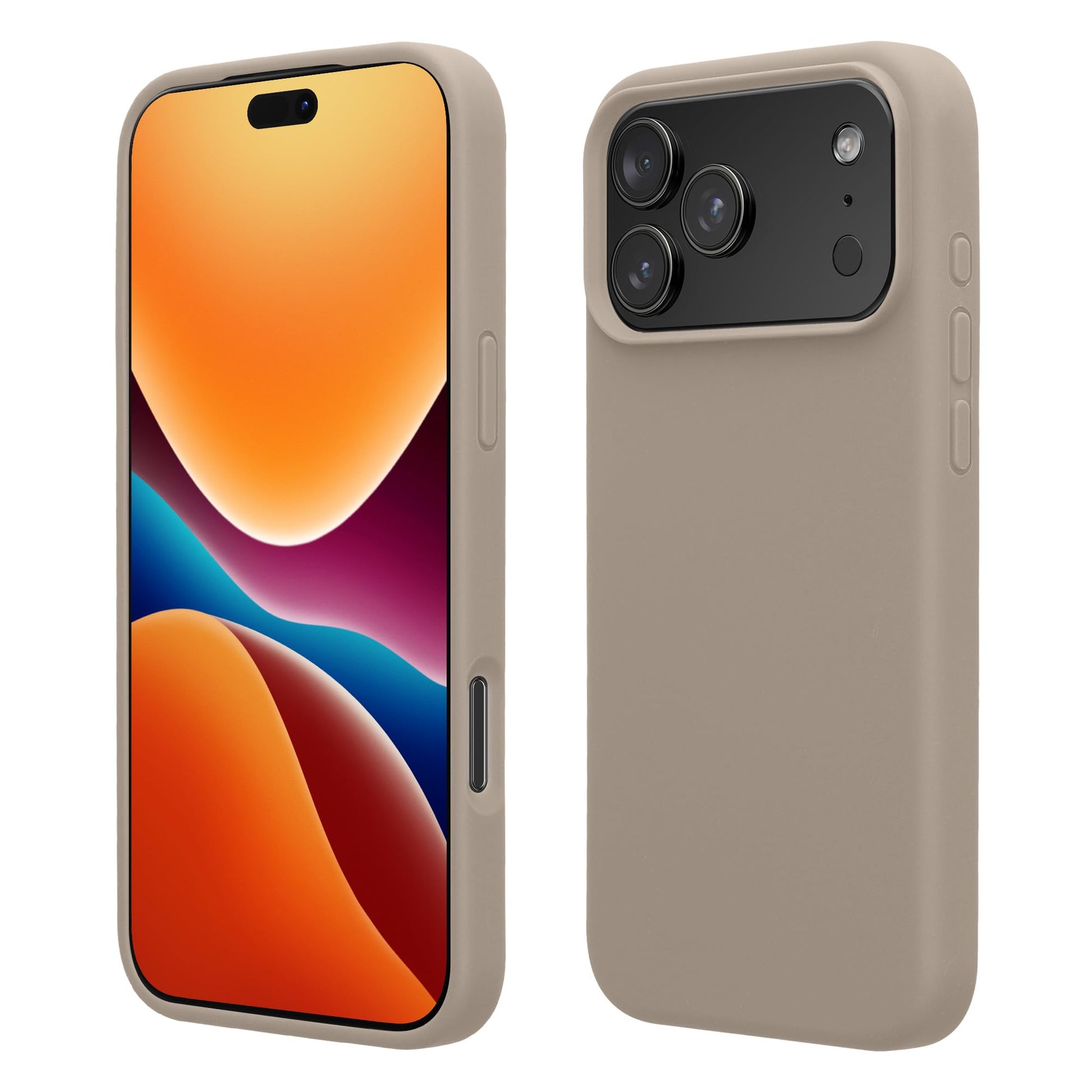 kwmobile Case Compatible with Apple iPhone 17 Pro Case - TPU Silicone Phone Cover with Soft Finish - Taupe