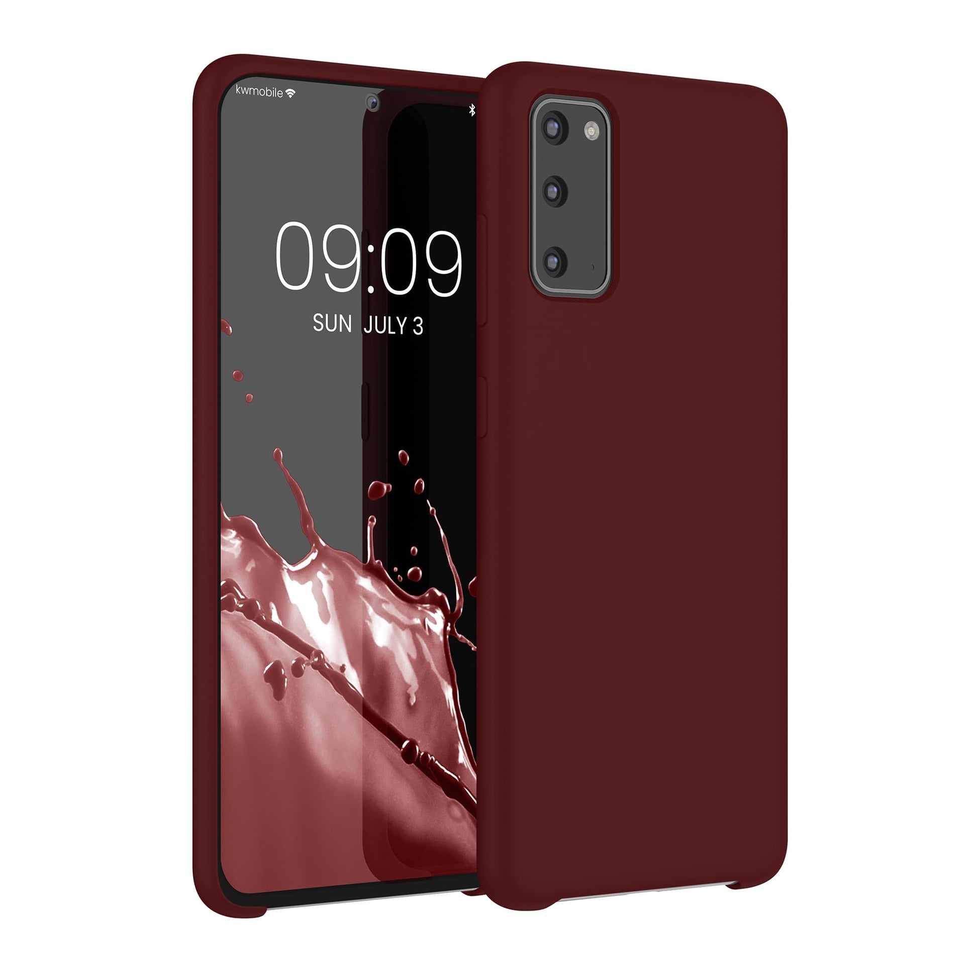 kwmobile Case Compatible with Samsung Galaxy S20 Case - TPU Silicone Phone Cover with Soft Finish - Bordeaux Violet