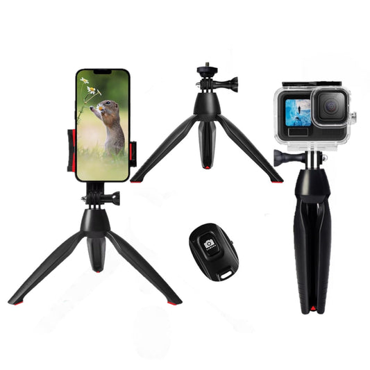 Tripod for iPhone/Camera, Mini Phone Tripod with Wireless Remote and Foldable Phone Stand for Video Recording/Selfie,Portable,Li