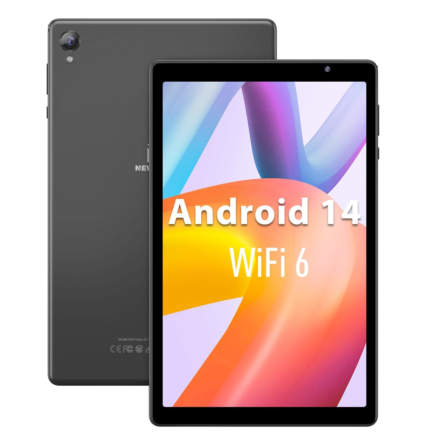 NEWISION Tablet Android 10 inch, 32GB Storage, Quad-Core, HD IPS Screen, Dual Camera, WiFi, Bluetooth, Tablets with 6000mAh Batt