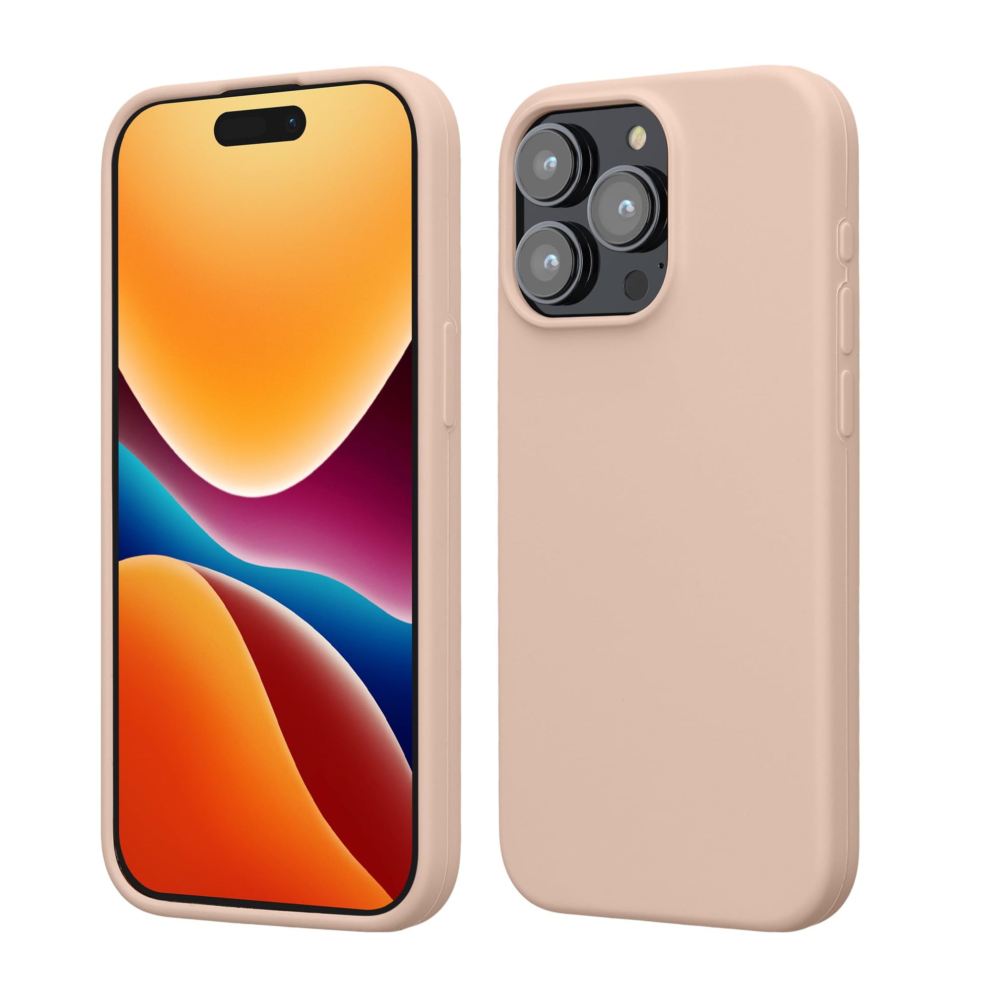 kwmobile Case Compatible with iPhone 15 Pro Max Case - Slim Soft TPU Silicone Cover - Coconut Swirl