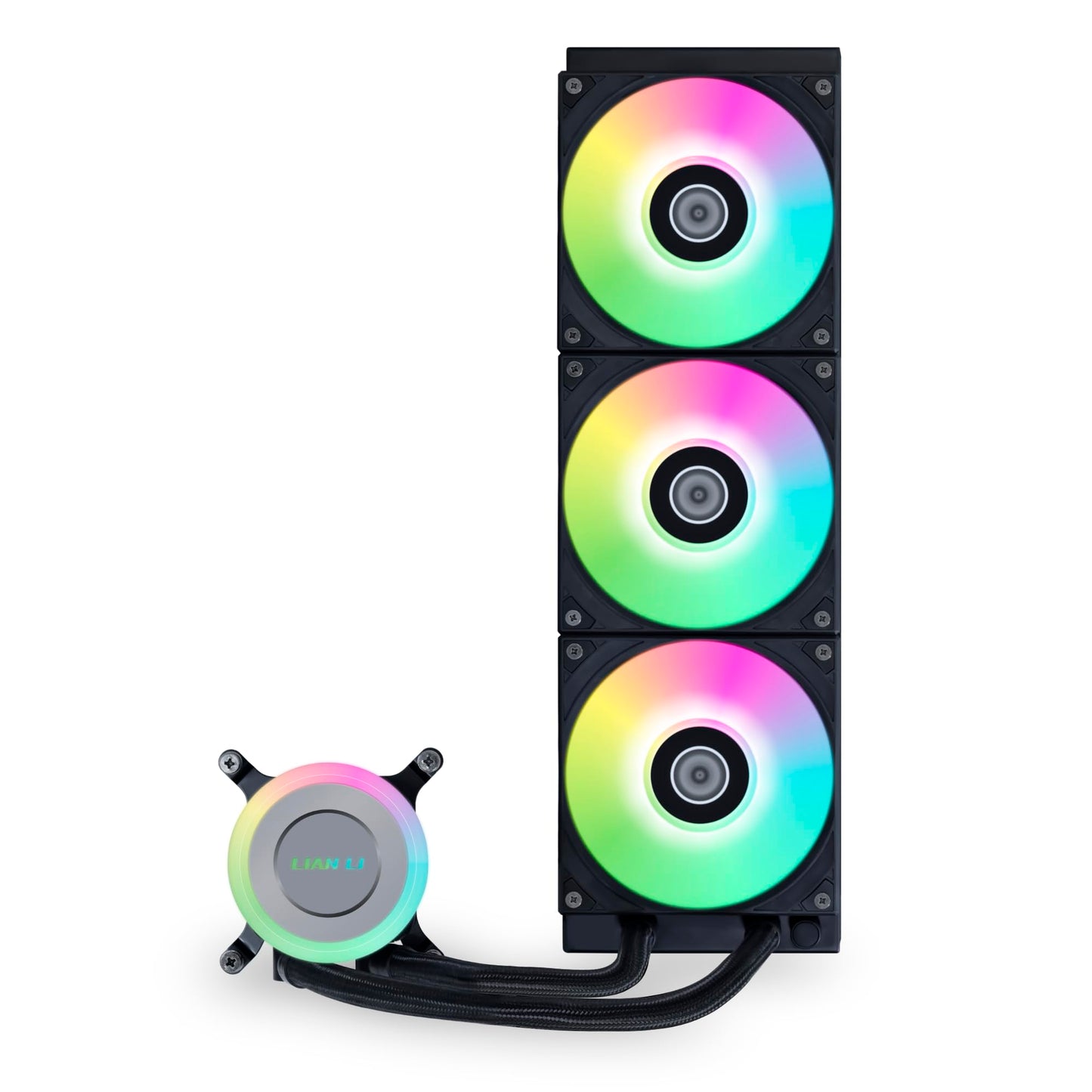 Lian Li Galahad II Lite ARGB Liquid CPU Cooler - 360mm Radiator - Low-Noise - Quick Installation - Daisy-Chain - 3X 28mm Thick A