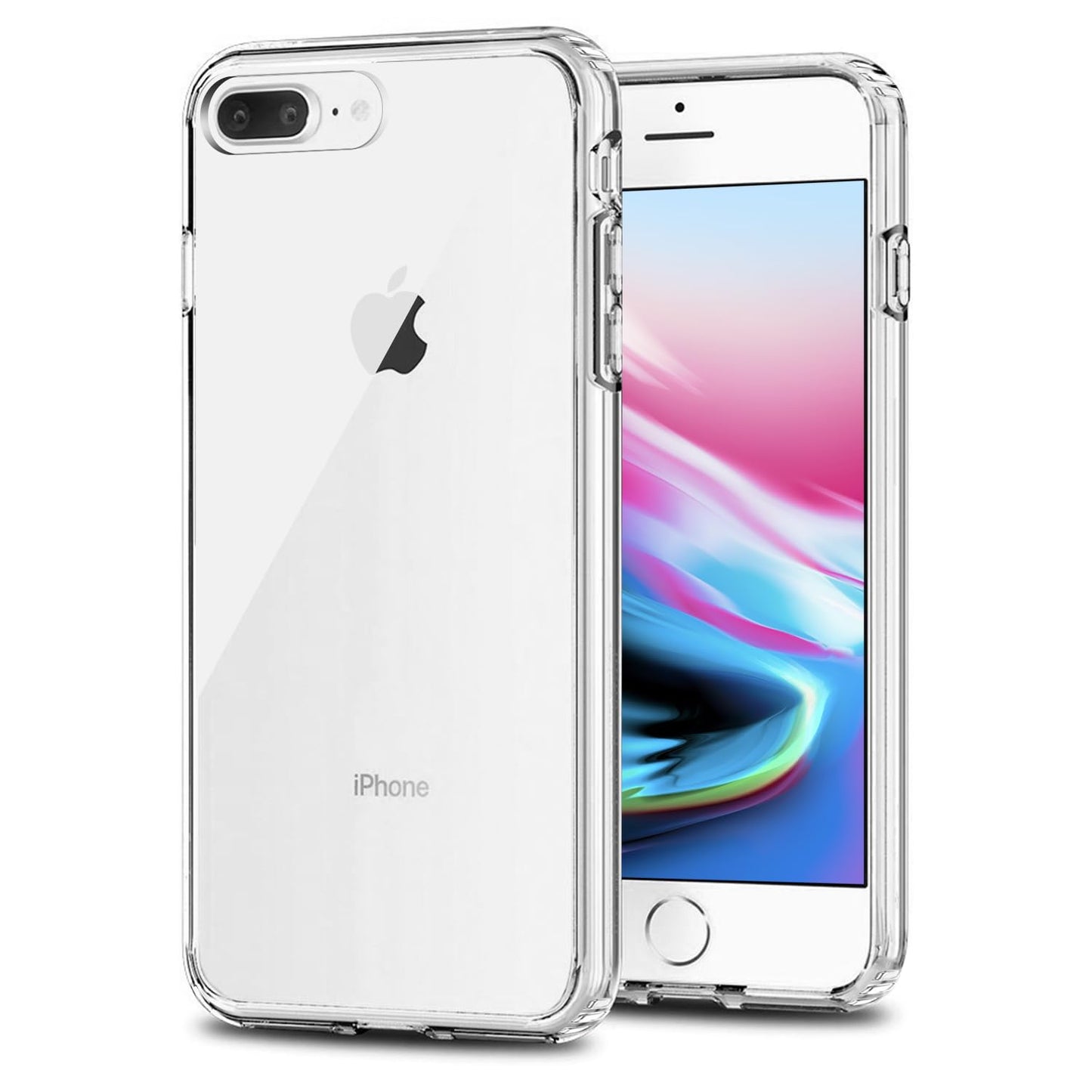 TENOC Phone Case Compatible with iPhone 7 Plus & iPhone 8 Plus, Clear Case Non-Yellowing Protective Bumper Hard Back Cover for 5