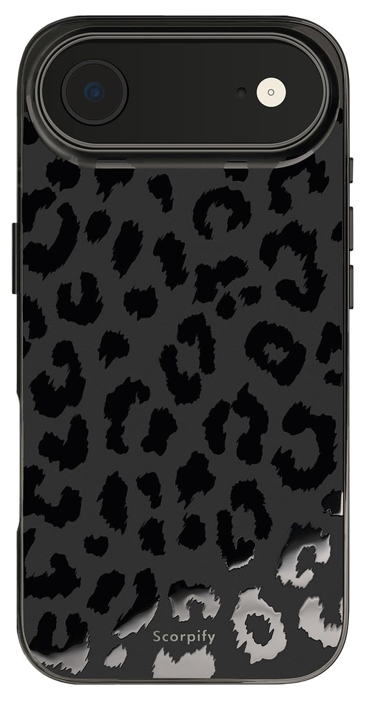 SCORPIFY for iPhone 17 Air Case [Compatible with MagSafe] with Matte Black Leopard Cheetah Print Design, Cute Magnetic Phone Cov