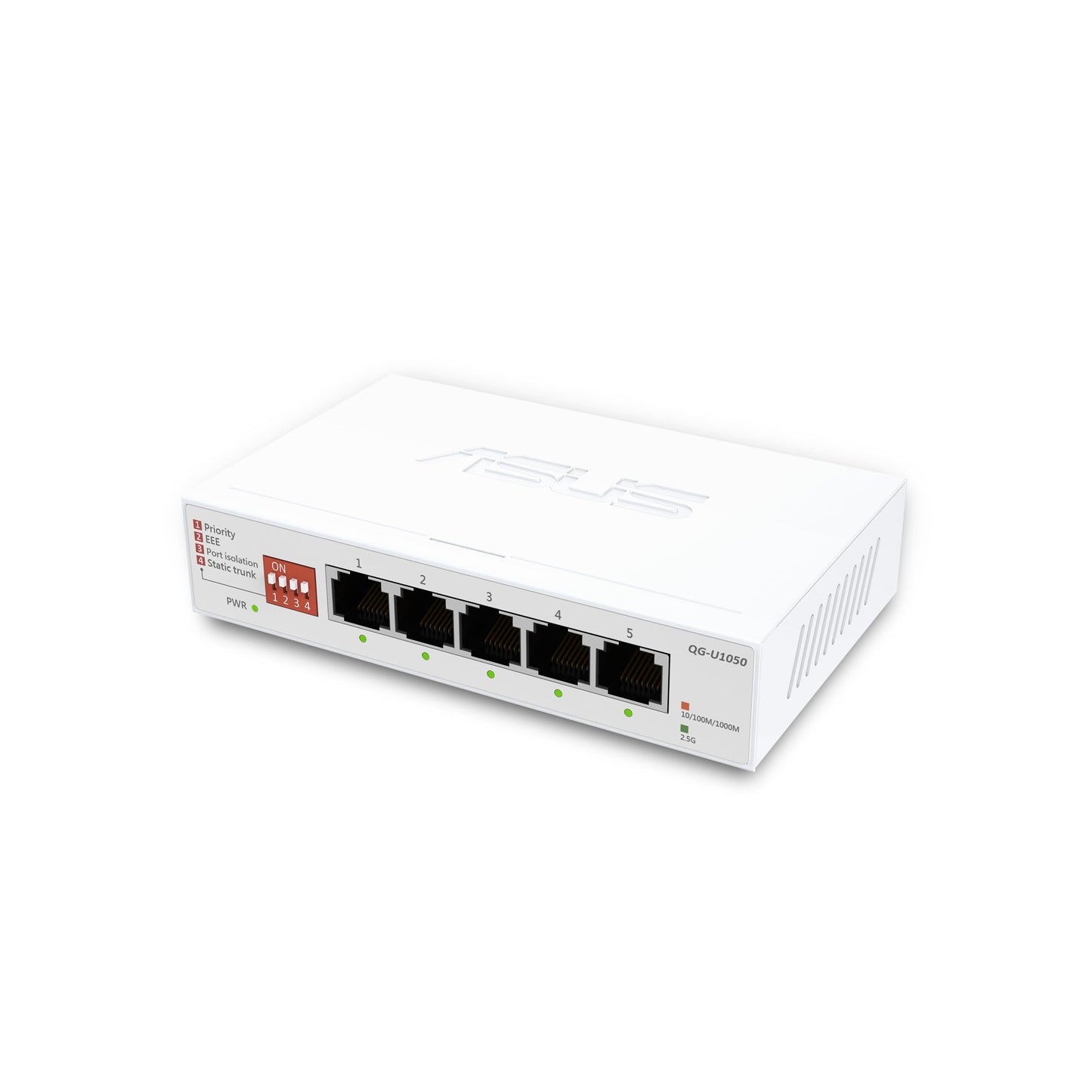 ASUS QG-U1050, 5-Port 2.5G Unmanaged Switch, Support 4 Intelligent Modes, Home Network Hub, Office Ethernet Splitter, Plug and P