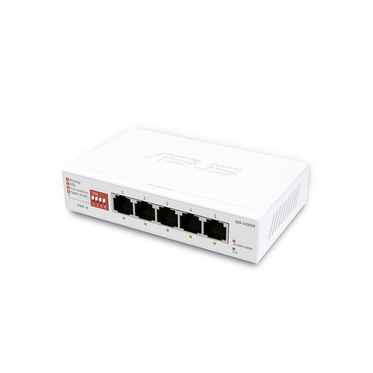 ASUS QG-U1050, 5-Port 2.5G Unmanaged Switch, Support 4 Intelligent Modes, Home Network Hub, Office Ethernet Splitter, Plug and P