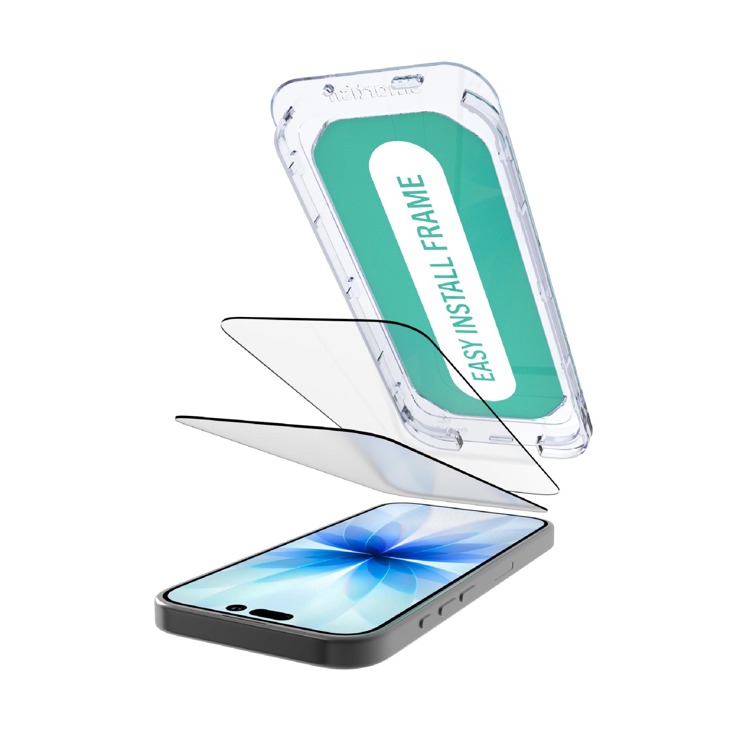 Smartish iPhone 17 Pro Screen Protector - 2-Pack Tempered Glass Screen Protectors - Tuff Sheet - 9H Easy Install Frame [Scratch