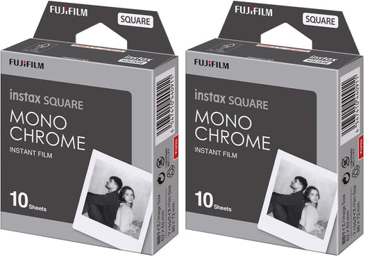 Fujifilm Instax Square Monochrome Film - 10 Exposures (Pack of 2)