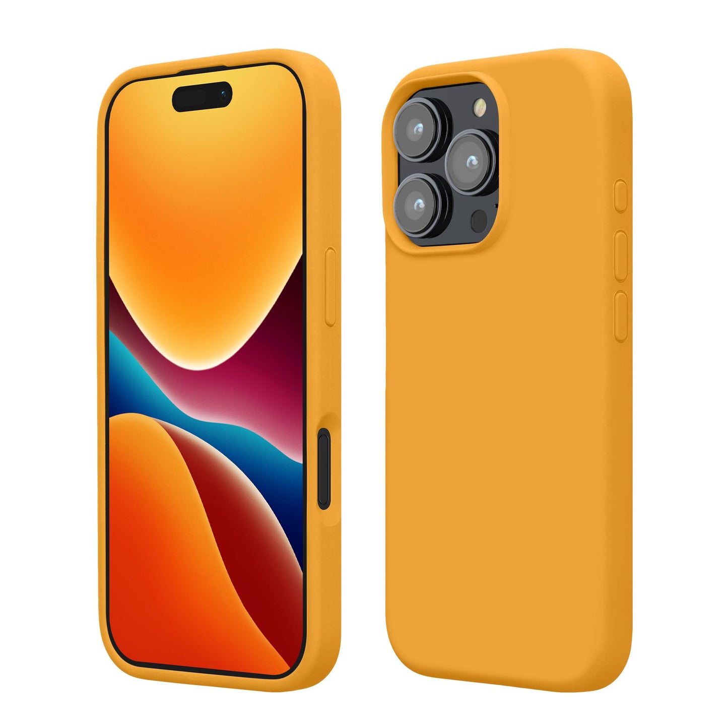 kwmobile Case Compatible with Apple iPhone 16 Pro Max Case - TPU Silicone Phone Cover with Soft Finish - Mango
