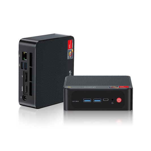 Beelink SER5 MAX Mini PC, AMD Ryzen 7 7735HS(8C/16T, up to 4.75GHz), 24GB LPDDR5 1TB NVME SSD, SER5 Mini Computer Support 4K@144