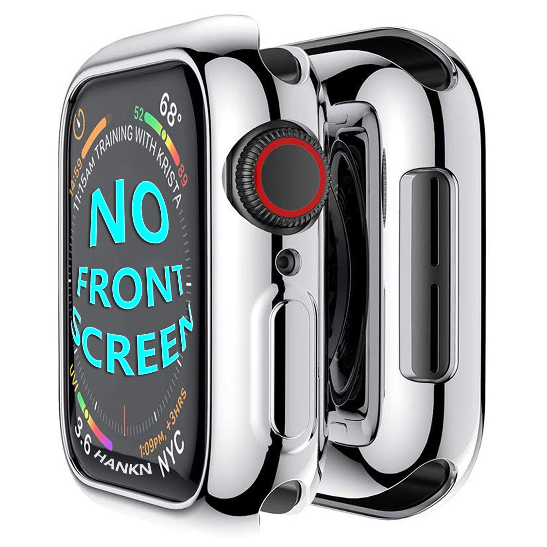 HANKN Soft TPU Case for Apple Watch Series 7 8 9 41mm & Series 6 5 4 SE 40mm Case, Plated Shockproof Iwatch Shell Cover Bumper [