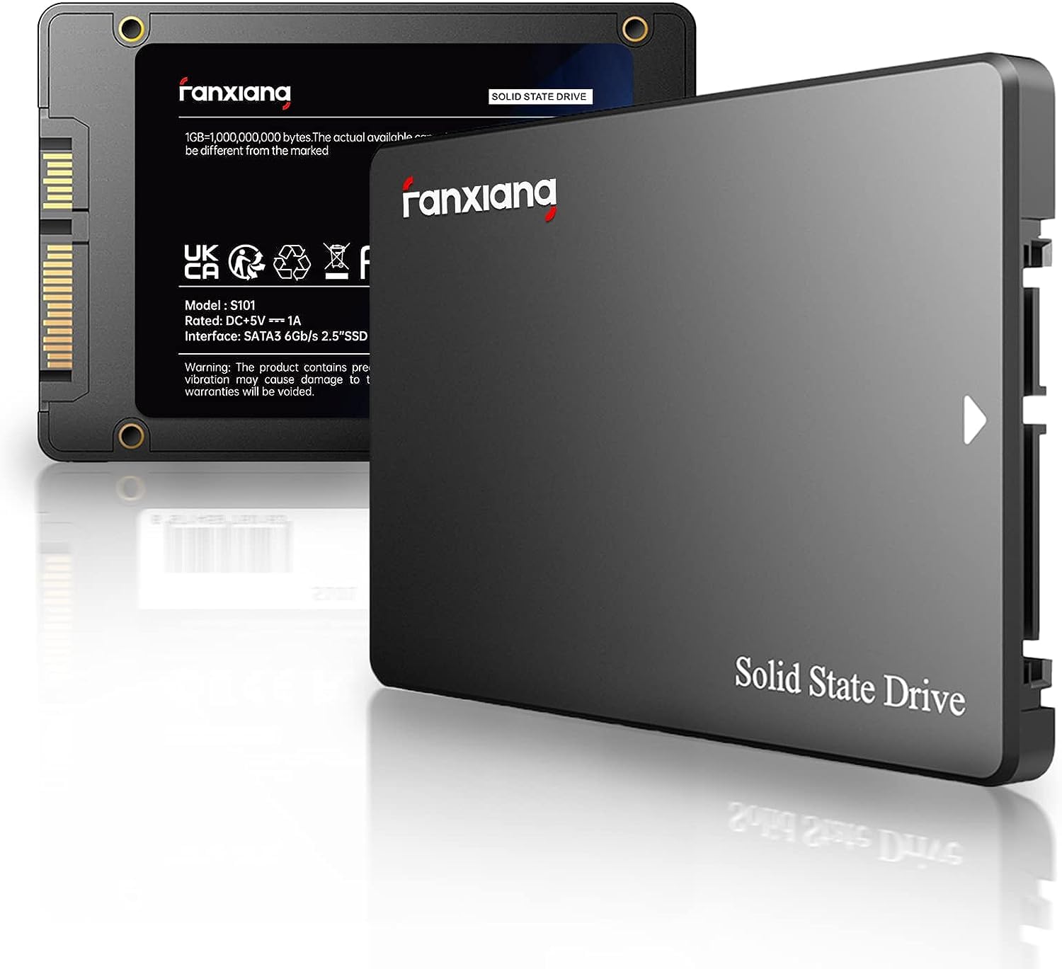 fanxiang S101 512GB SSD SATA III 6Gb/s 2.5 Internal Solid State Drive, Read Speed up to 550MB/sec, Compatible with Laptop and PC