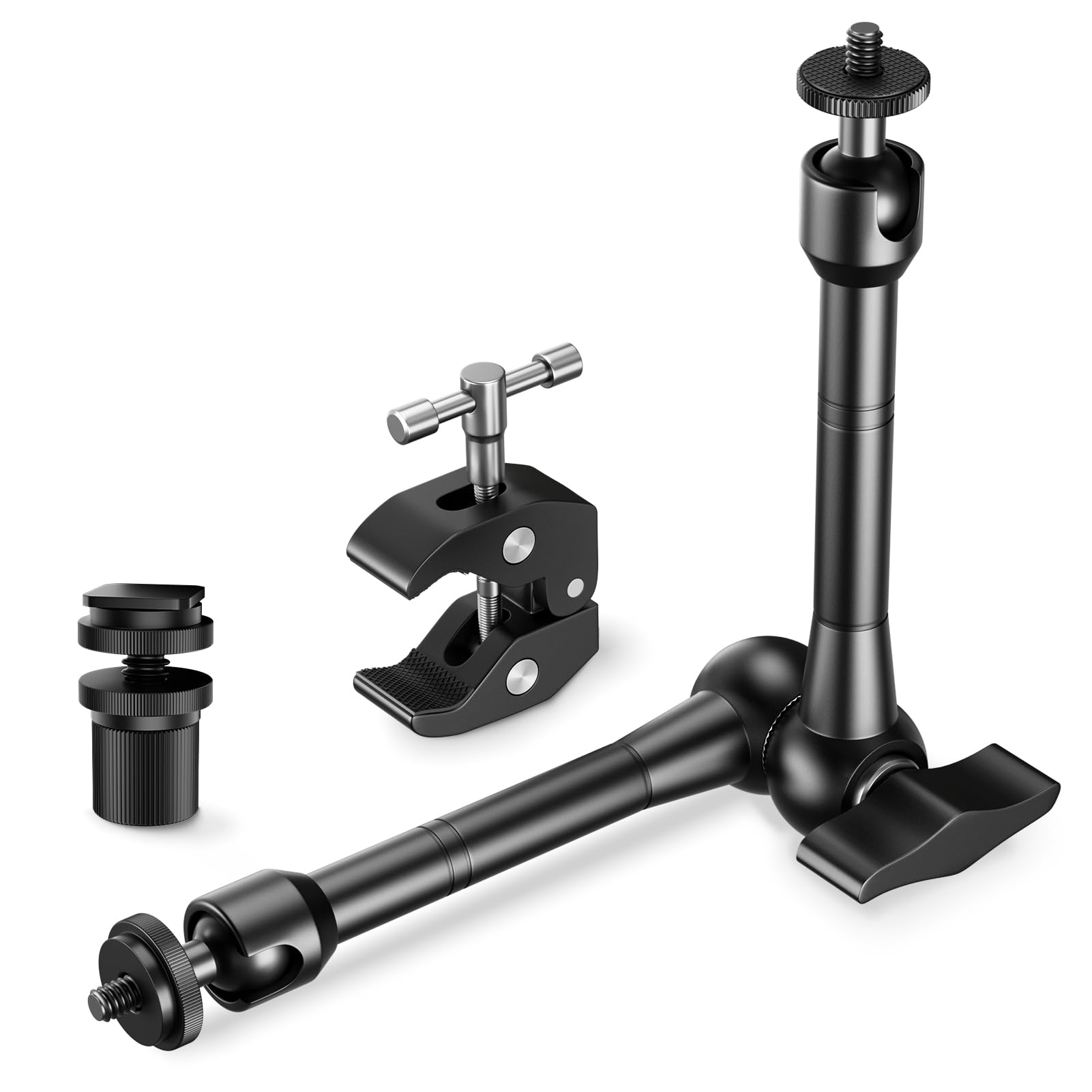 EMART 10inch Articulating Magic Arm Camera Mount with Super Clamp, Friction Power Adjustable Camera Mounts & Clamps with Magicar