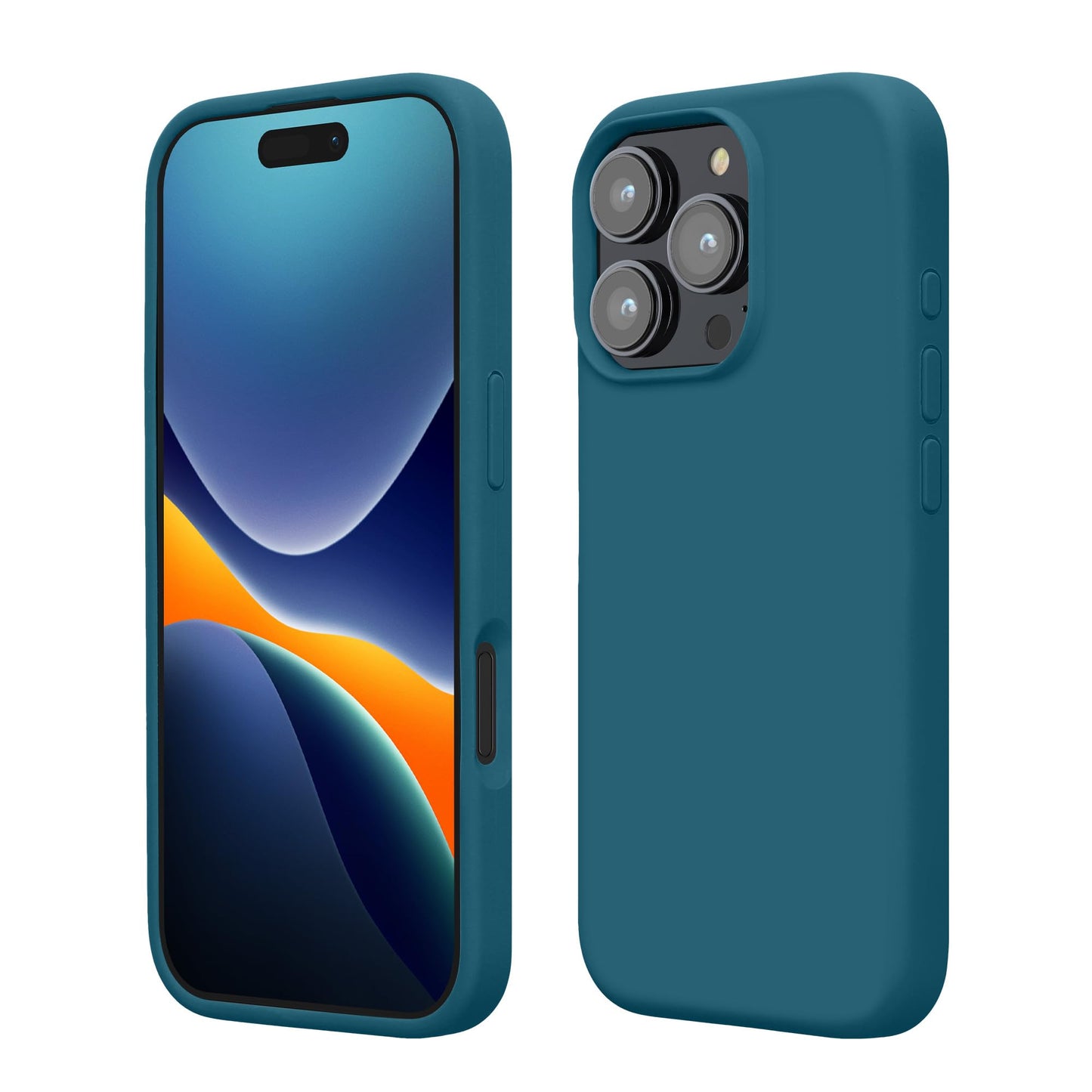 kwmobile Case Compatible with Apple iPhone 16 Pro Max Case - TPU Silicone Phone Cover with Soft Finish - Teal Matte