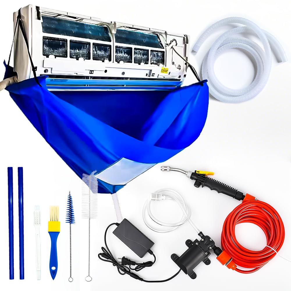 Ac Cleaning Bag With Support Rods, Air Conditioner Cleaning Kit with Strong Washing Tool, Ac Cleaning kit, Minisplit Cleaning Ki