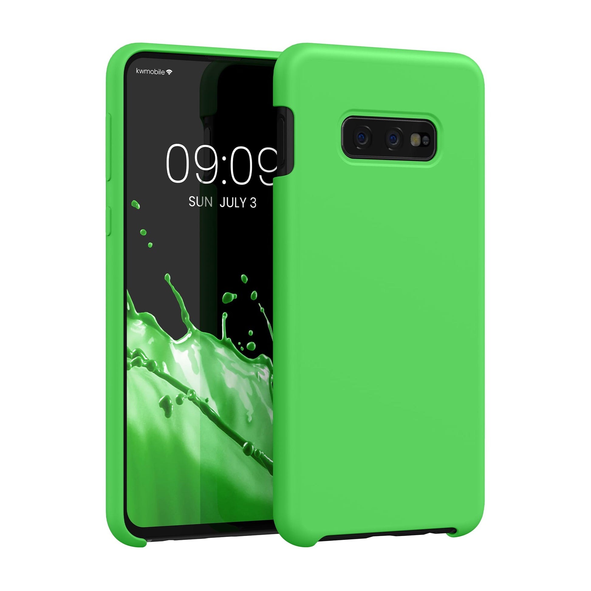 kwmobile Case Compatible with Samsung Galaxy S10e Case - TPU Silicone Phone Cover with Soft Finish - Lime Green