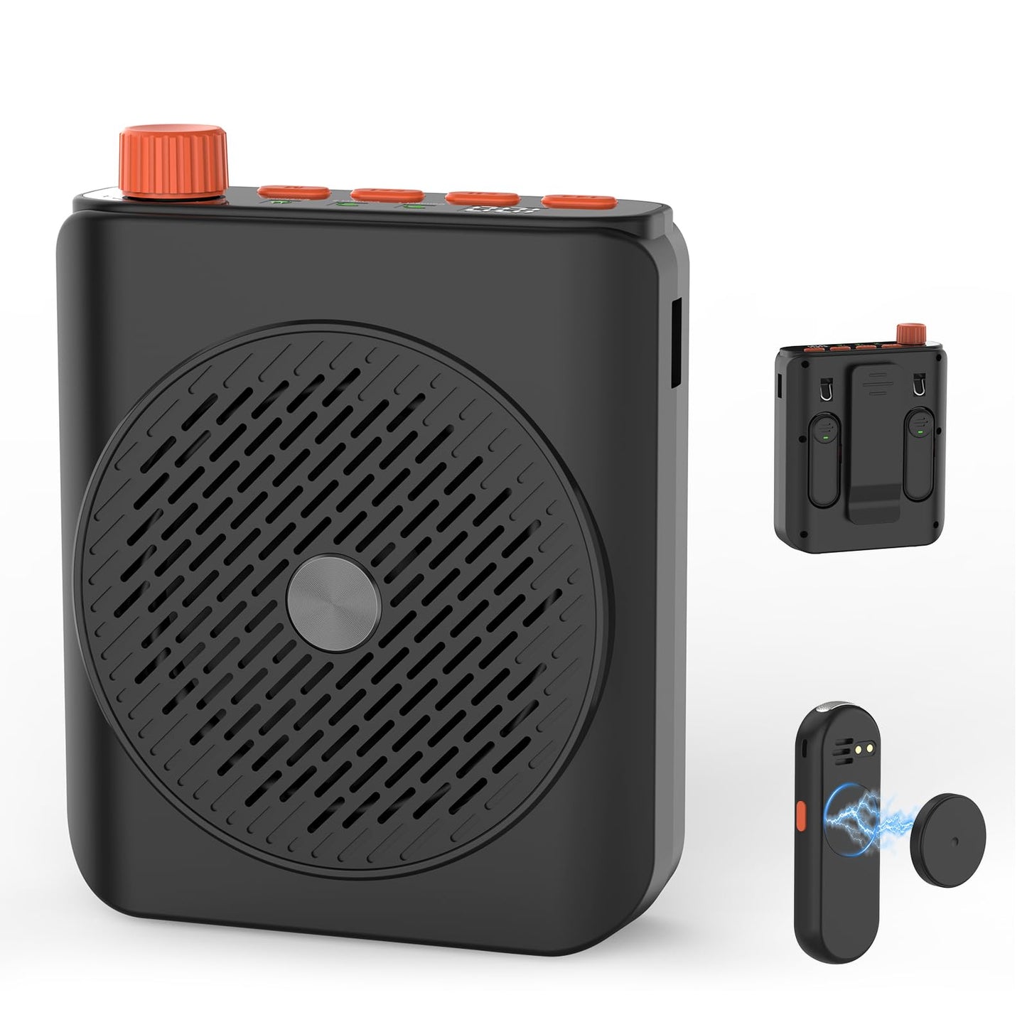 Dual Wireless Microphone Voice Amplifier for Teachers with Magnetic Charging