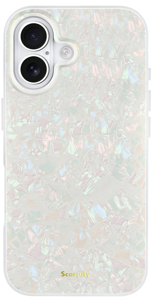 SCORPIFY for iPhone 17 Case [Compatible with MagSafe] with Colorful Pearl Iridescent Design, Cute Clear Magnetic Phone Cover for