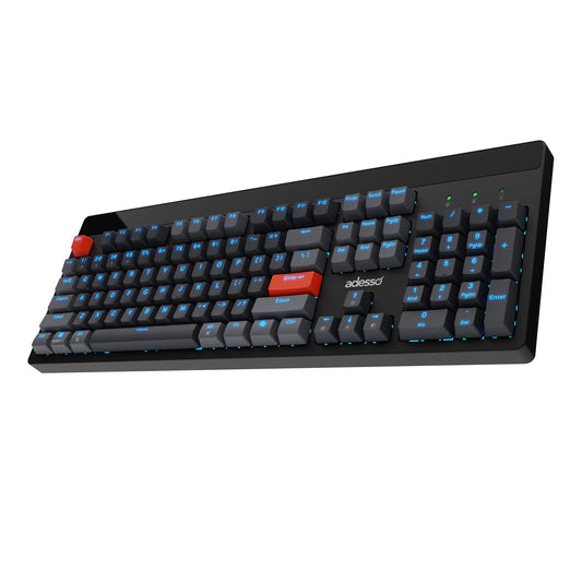 Adesso Easytouch 1300 Mechanical Keyboard RGB Illuminated Hot Swappable Red Switches Wired Wireless Bluetooth Gaming Keyboard wi