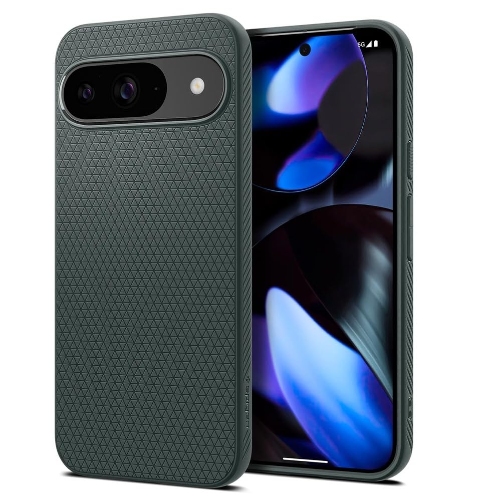 Spigen for Pixel 9/9 Pro Case, Liquid Air (2024) [No Magnet Ring] [Military-Grade Protection] - Abyss Green