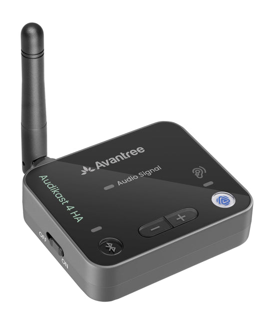 Avantree Audikast 4HA - Auracast TV Transmitter & Streamer for Selected Hearing Aids, Personal TV Listening at Your Own Volume,