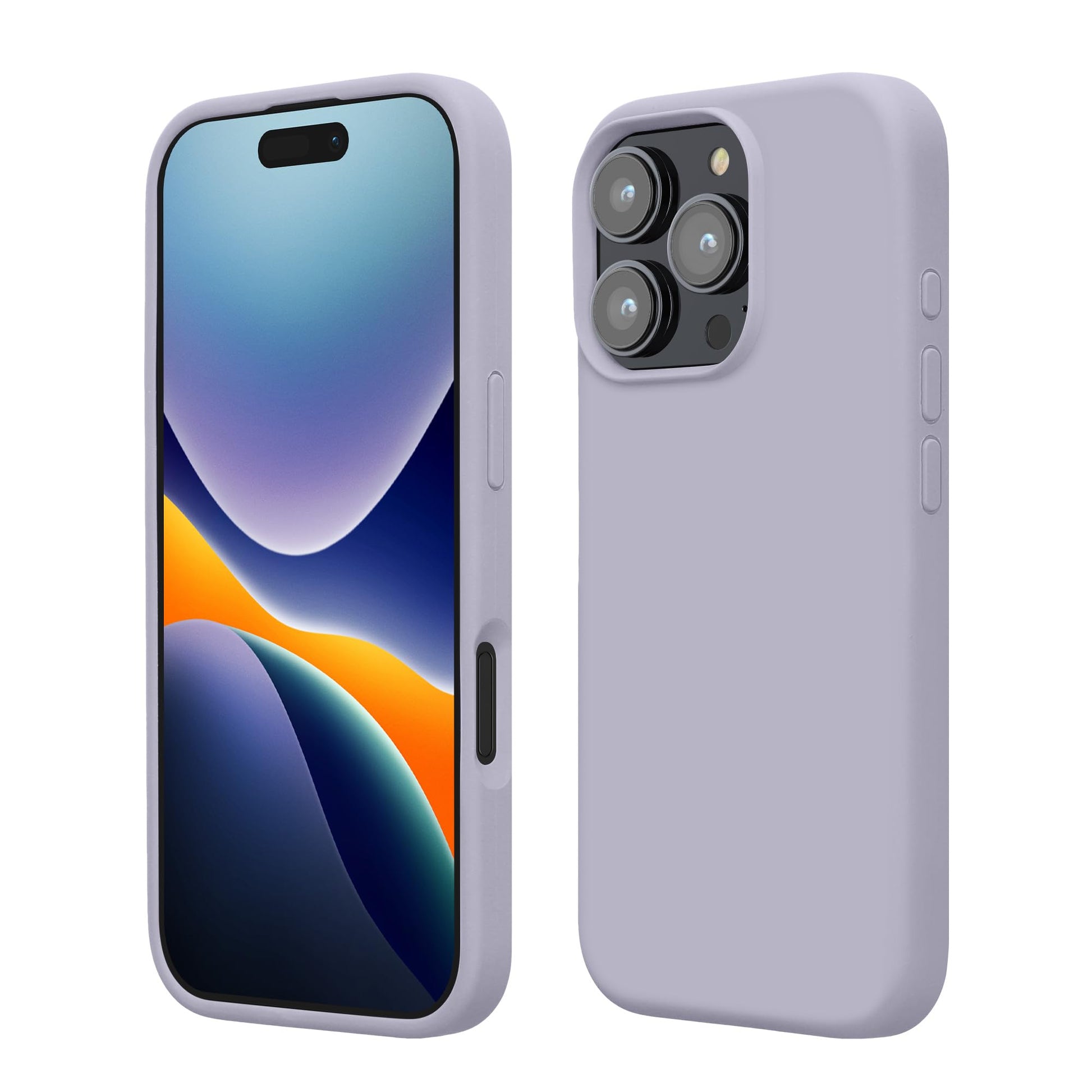 kwmobile Case Compatible with Apple iPhone 16 Pro Max Case - TPU Silicone Phone Cover with Soft Finish - Light Lavender