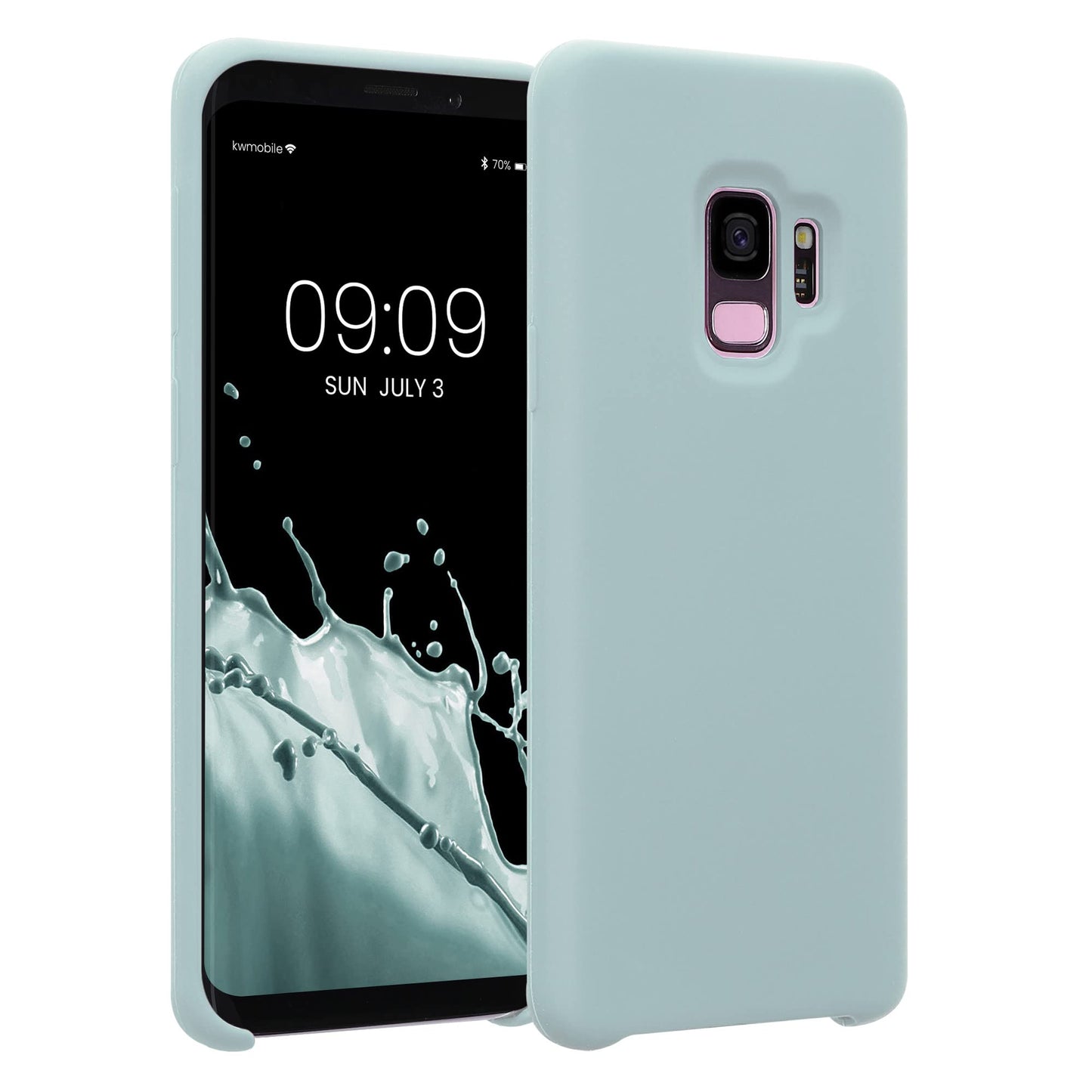 kwmobile Case Compatible with Samsung Galaxy S9 Case - TPU Silicone Phone Cover with Soft Finish - Cool Mint