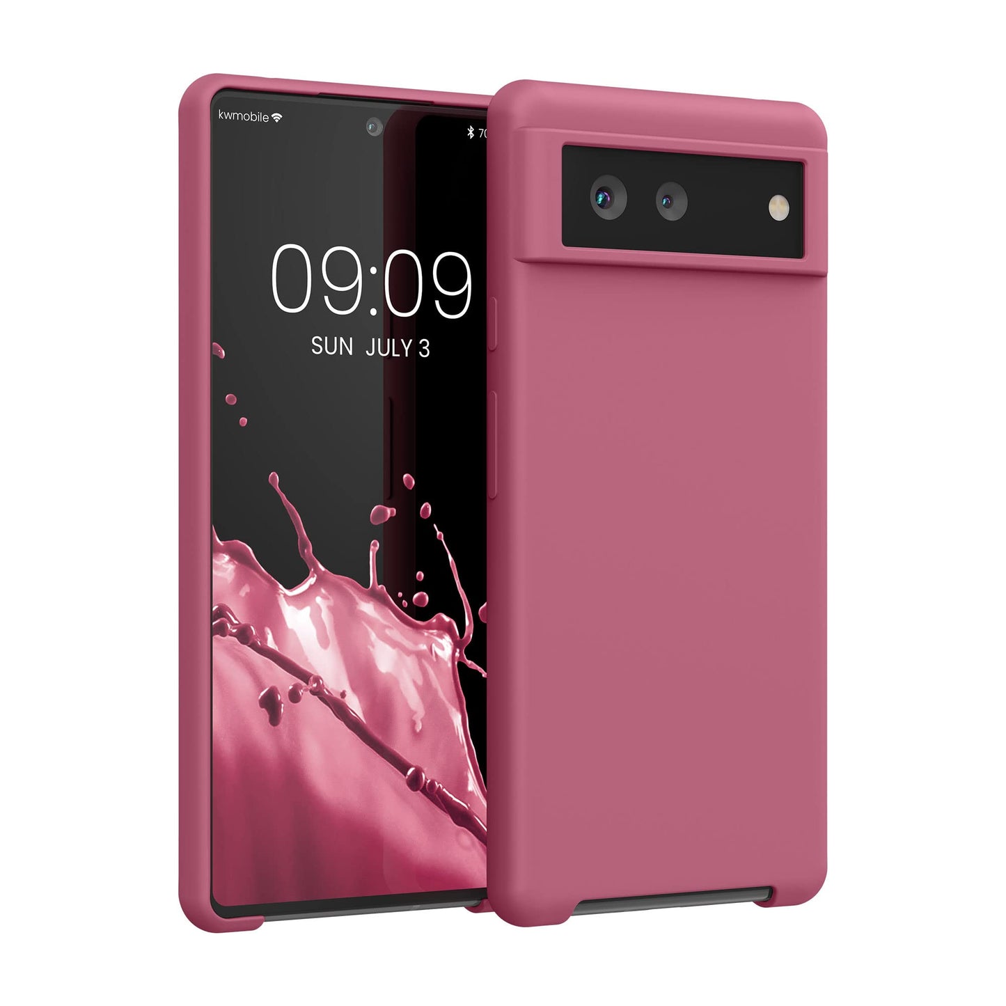 kwmobile Case Compatible with Google Pixel 6 Case - TPU Silicone Phone Cover with Soft Finish - Dark Rose