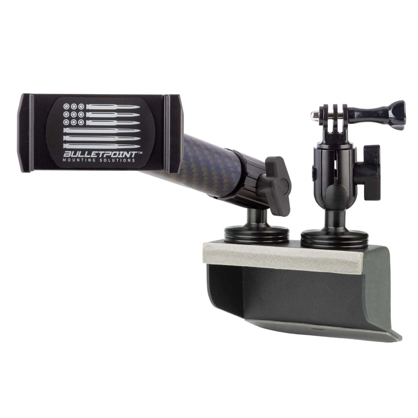 Bulletpoint Metal Dash Mount Cell Phone Holder & Action Camera Mount Compatible with 2011-2018 Jeep Wrangler JK (Dual 20mm Ball