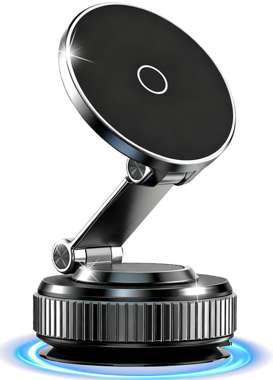 Vacuum Magnetic Car Phone Holder 360 Strongest 120LBS Ultra Suction Cup Phone Mount for MagSafe Dashboard Cell Phone Holders for