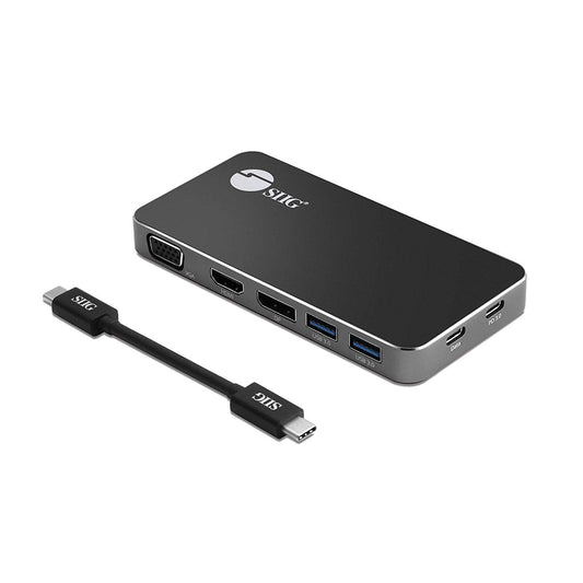 SIIG 4K USB-C MST Laptop Docking Station Thunderbolt 3 Compatible with 100W PD Supports Windows & Chromebooks, Mac M1/M2/M3 Pro/