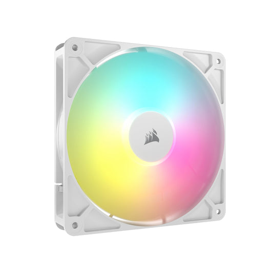 CORSAIR RS140 ARGB 140mm PWM Fan - Daisy-Chain Connection - Low-Noise - Magnetic Dome Bearing - Single Pack - White