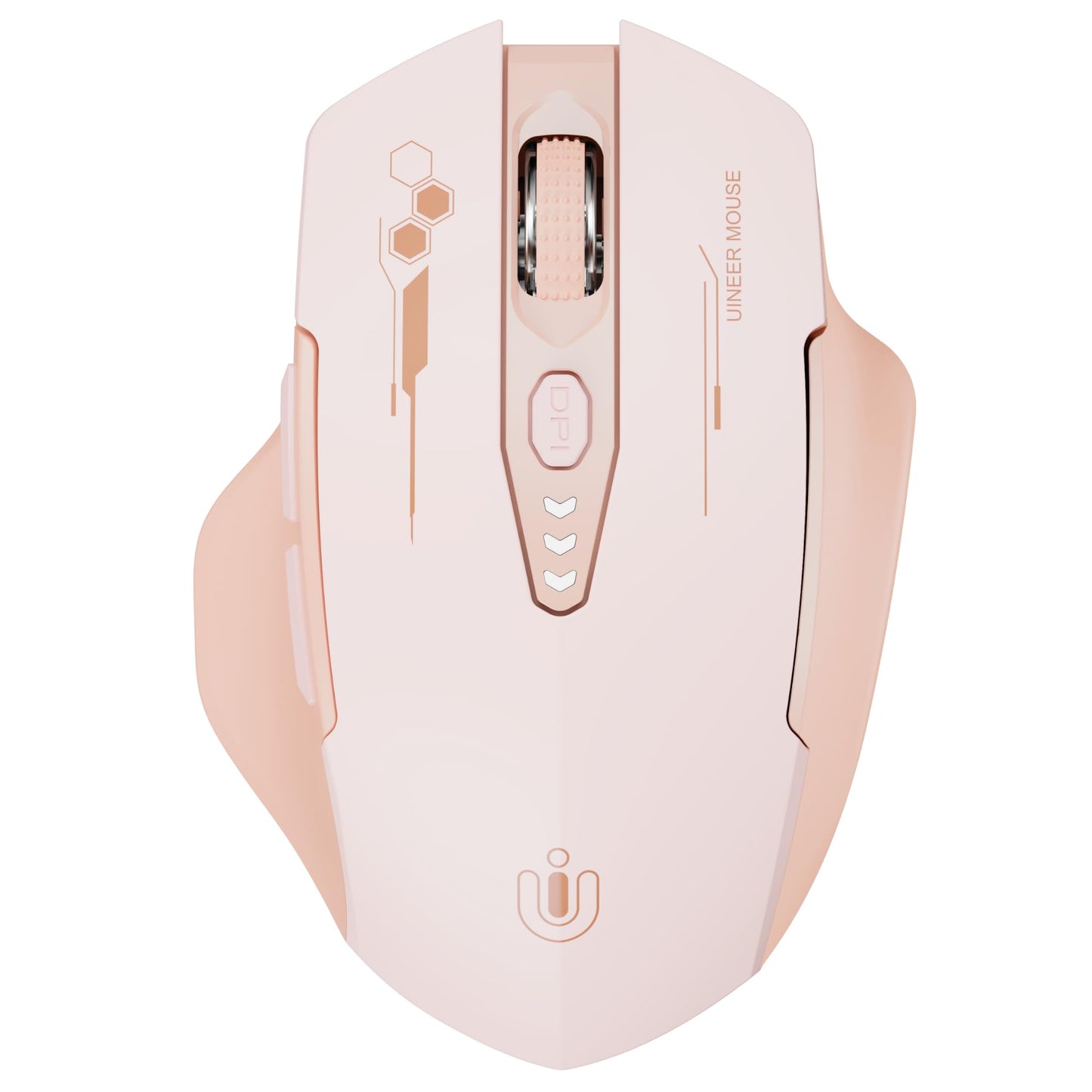 Wireless Bluetooth Mouse,[Upgraded] Rechargeable Computer Mice (BT 5.0/4.0+2.4G Hz) with Visible Battery Level, 4 Adiustable DPl