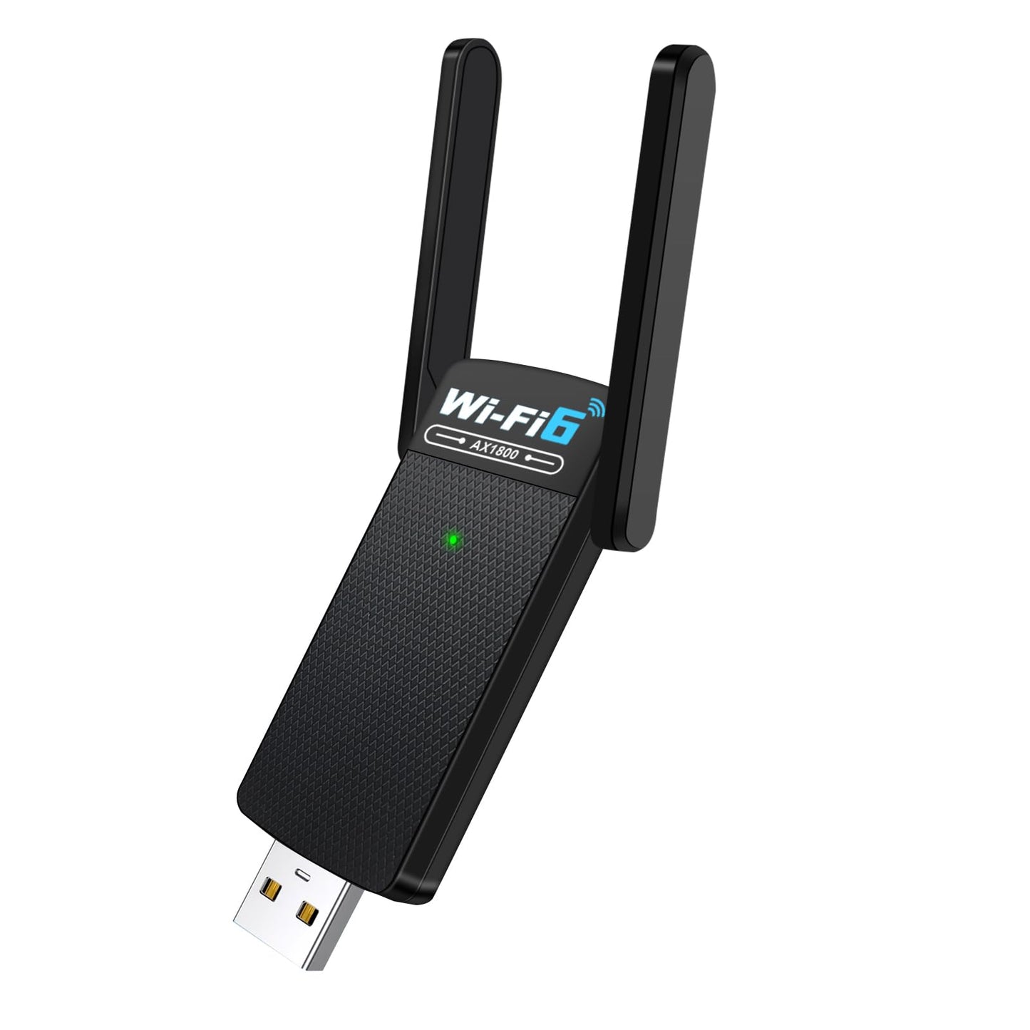 USB WiFi 6 Adapter with Bluetooth 5.2, Dual 3dBi Antennas for 5GHz/2.4GHz Wireless Network - High-Speed Dual Band Adapter for De