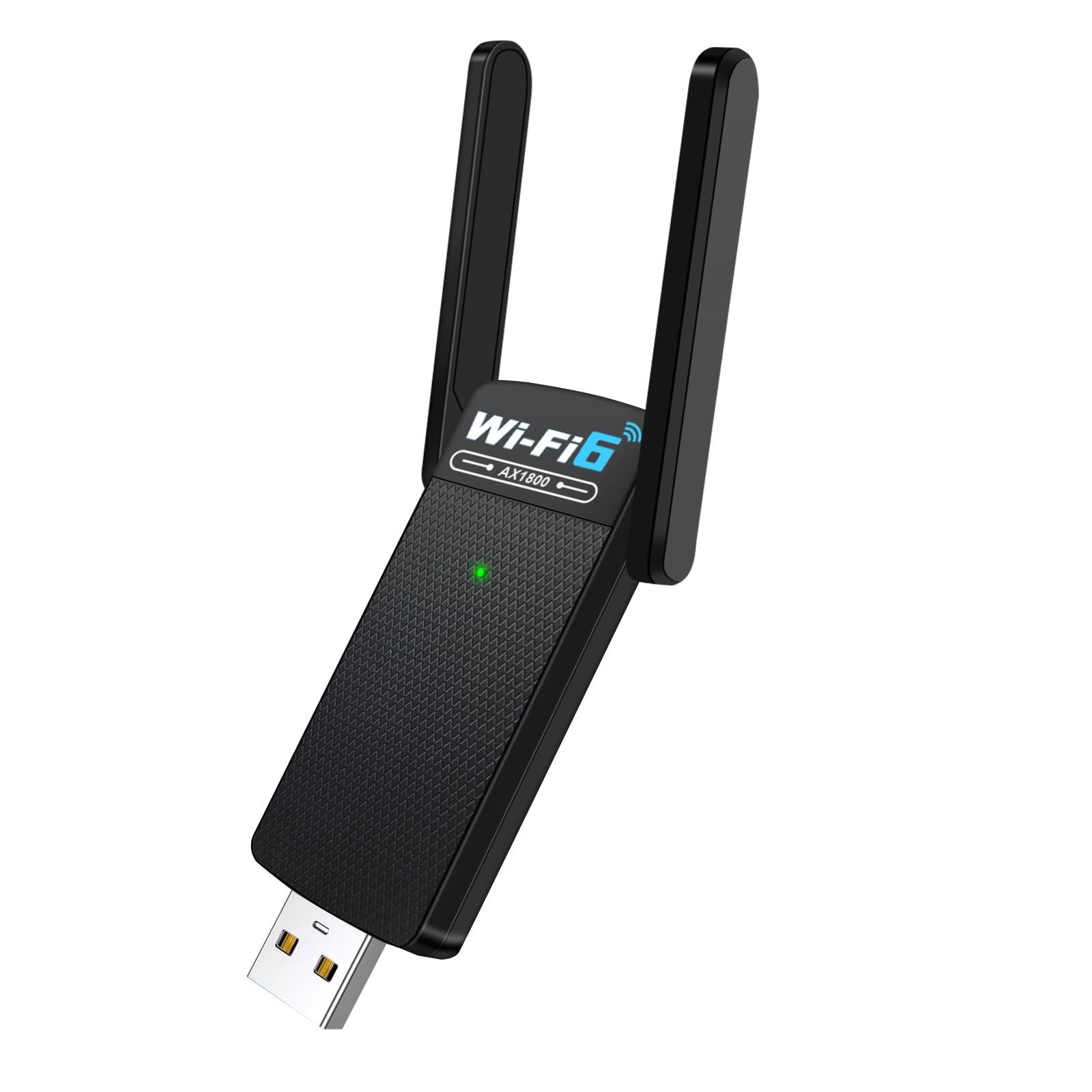 USB WiFi 6 Adapter with Bluetooth 5.2, Dual 3dBi Antennas for 5GHz/2.4GHz Wireless Network - High-Speed Dual Band Adapter for De