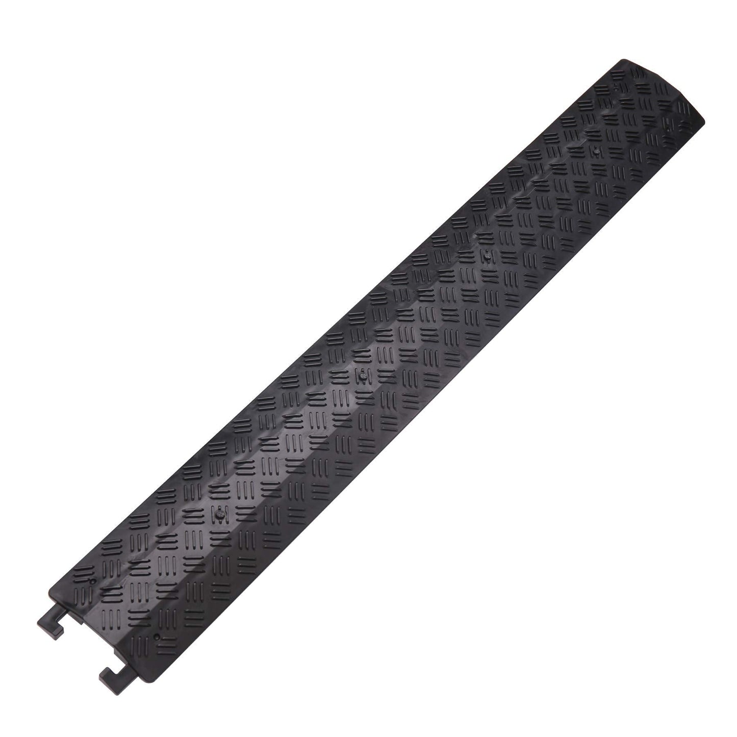 Anbotek - Small 1 Piece - Floor Cord Cover Cord Protector Drop Over Drop Trak Cable Ramp for Office Warehouse - Yellow