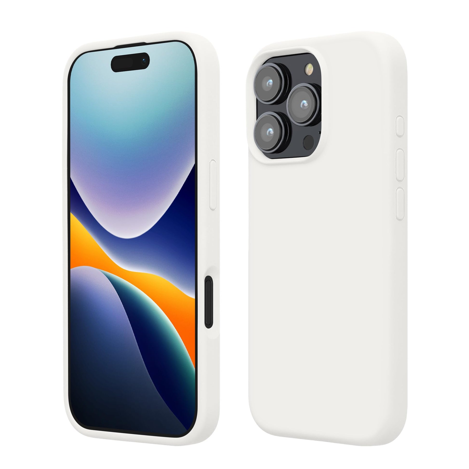 kwmobile Case Compatible with Apple iPhone 16 Pro Max Case - TPU Silicone Phone Cover with Soft Finish - White