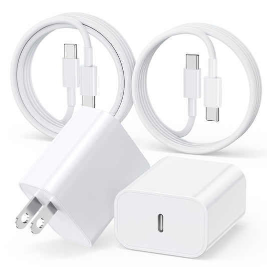 DGVERS 45W Fast Charger for iPhone 16 15 Charger Fast Charging 2Pack, 6+9ft USBC to USBC Cable Cord &45W Type C Block for iPhone